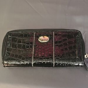 Minicci Black Crocodile-Embossed Women's Wallet